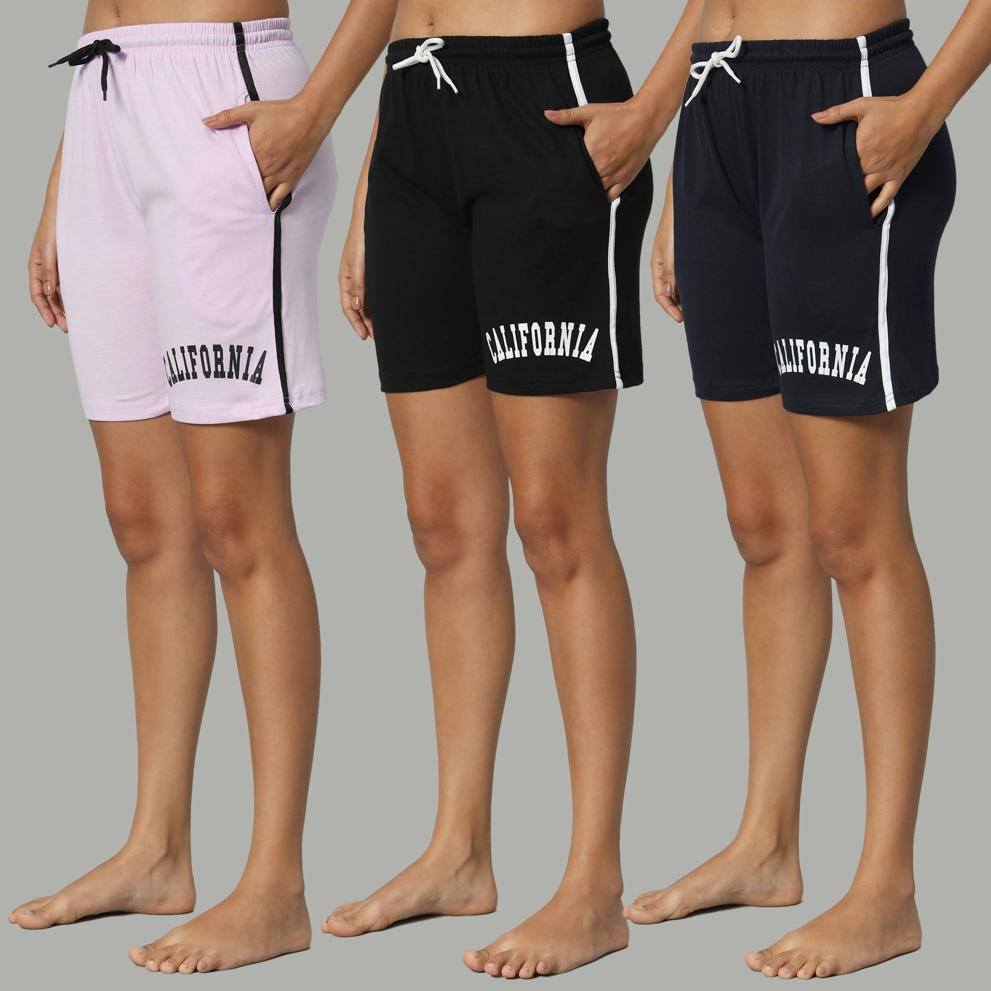     			DUCOHIVE Cotton Blend Bermuda - Multicolor 6 Pack of 3