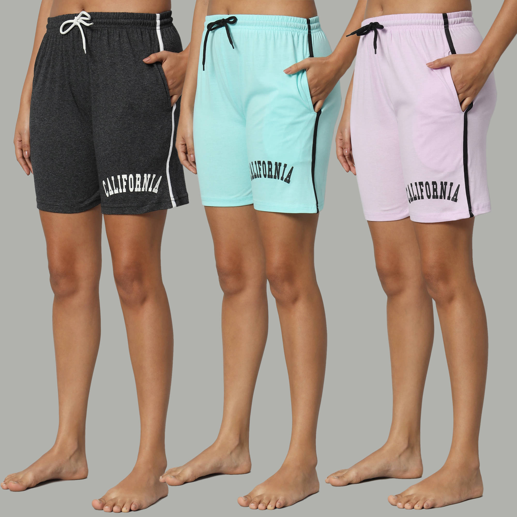     			DUCOHIVE Cotton Blend Bermuda - Multicolor 5 Pack of 3
