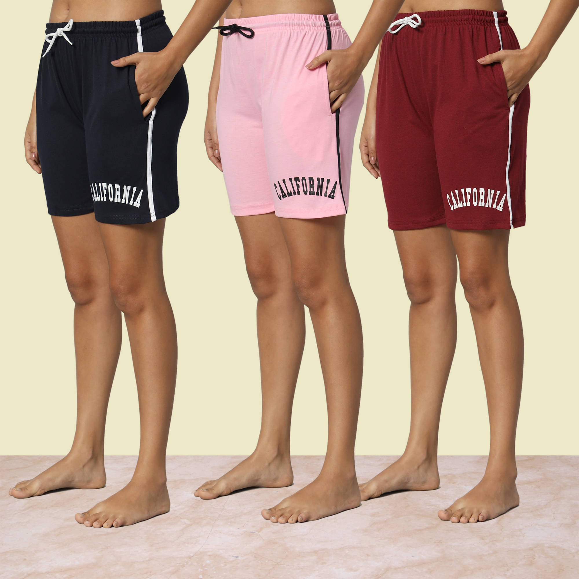     			DUCOHIVE Cotton Blend Bermuda - Multicolor 9 Pack of 3