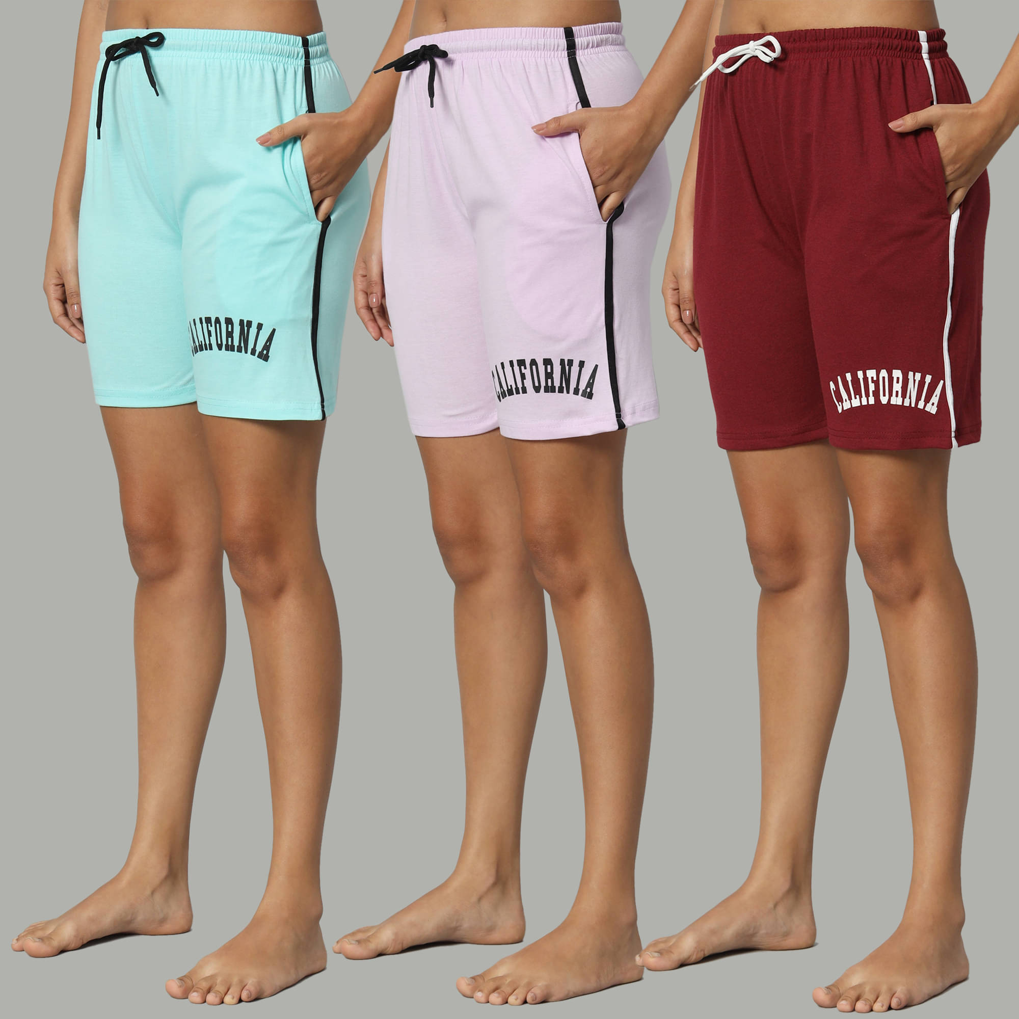     			DUCOHIVE Cotton Blend Bermuda - Multicolor 8 Pack of 3