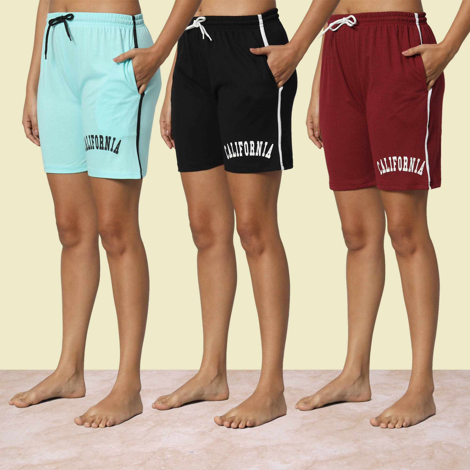     			DUCOHIVE Cotton Blend Bermuda - Multicolor 10 Pack of 3