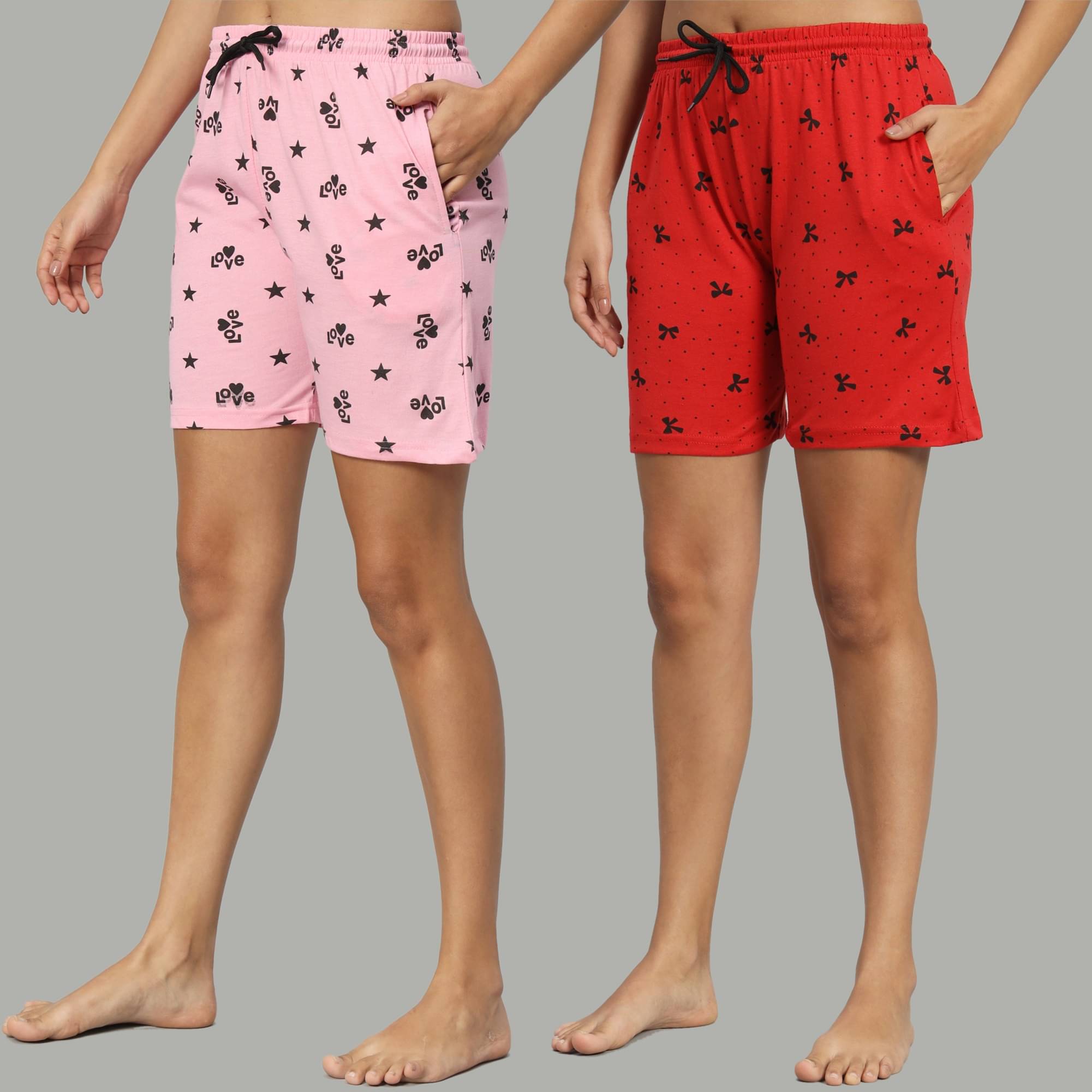     			DUCOHIVE Cotton Blend Bermuda - Multicolor 4 Pack of 2