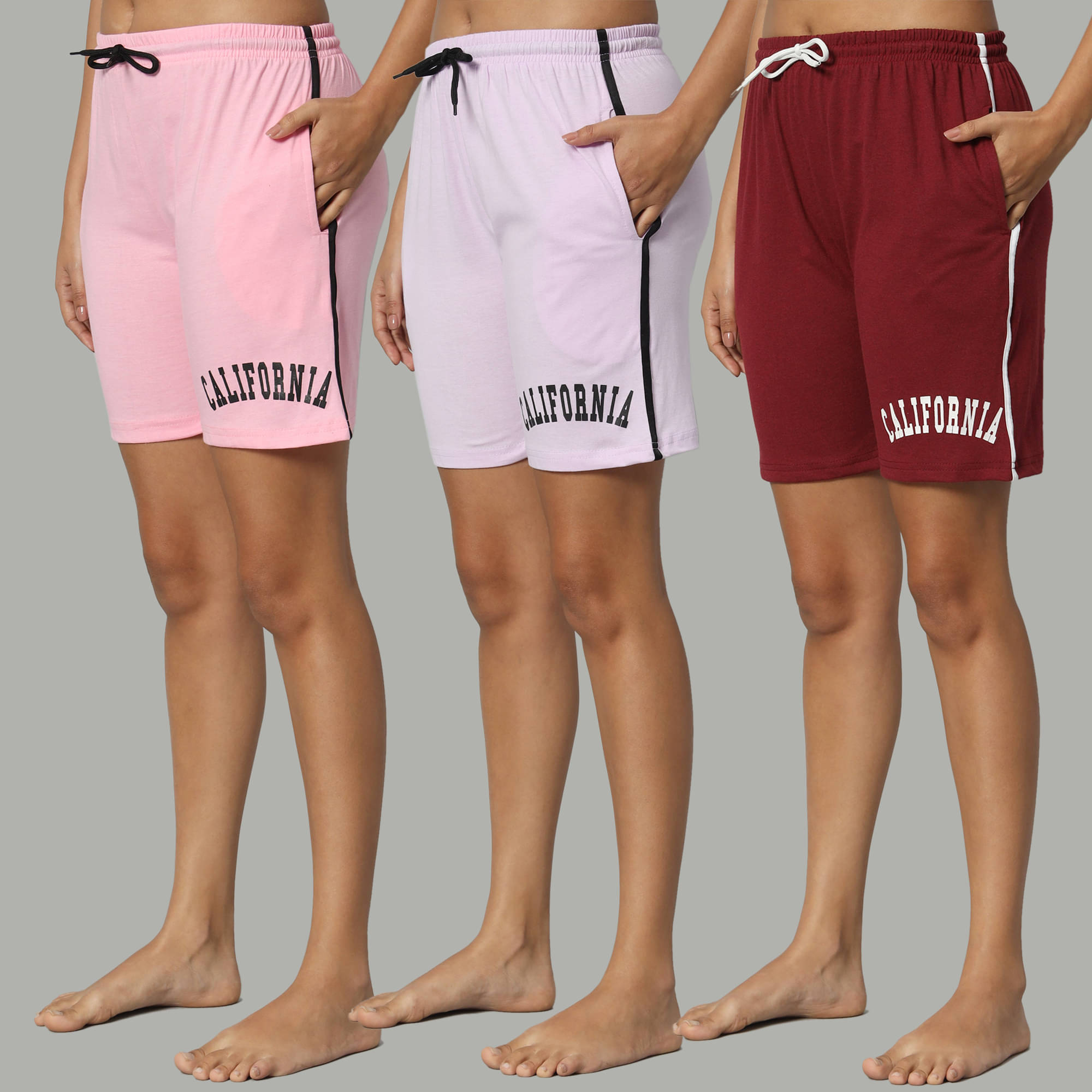     			DUCOHIVE Cotton Blend Bermuda - Multicolor 7 Pack of 3