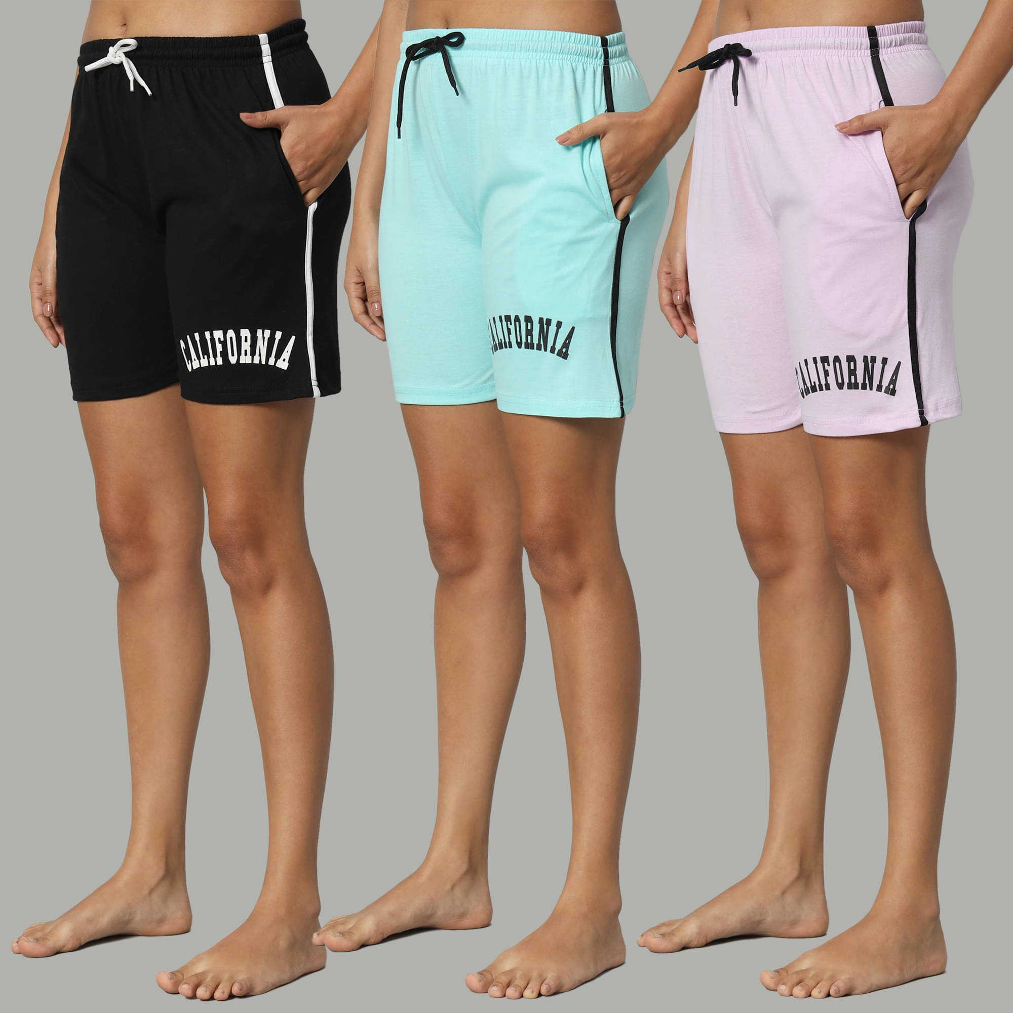     			DUCOHIVE Cotton Blend Bermuda - Multicolor 5 Pack of 3