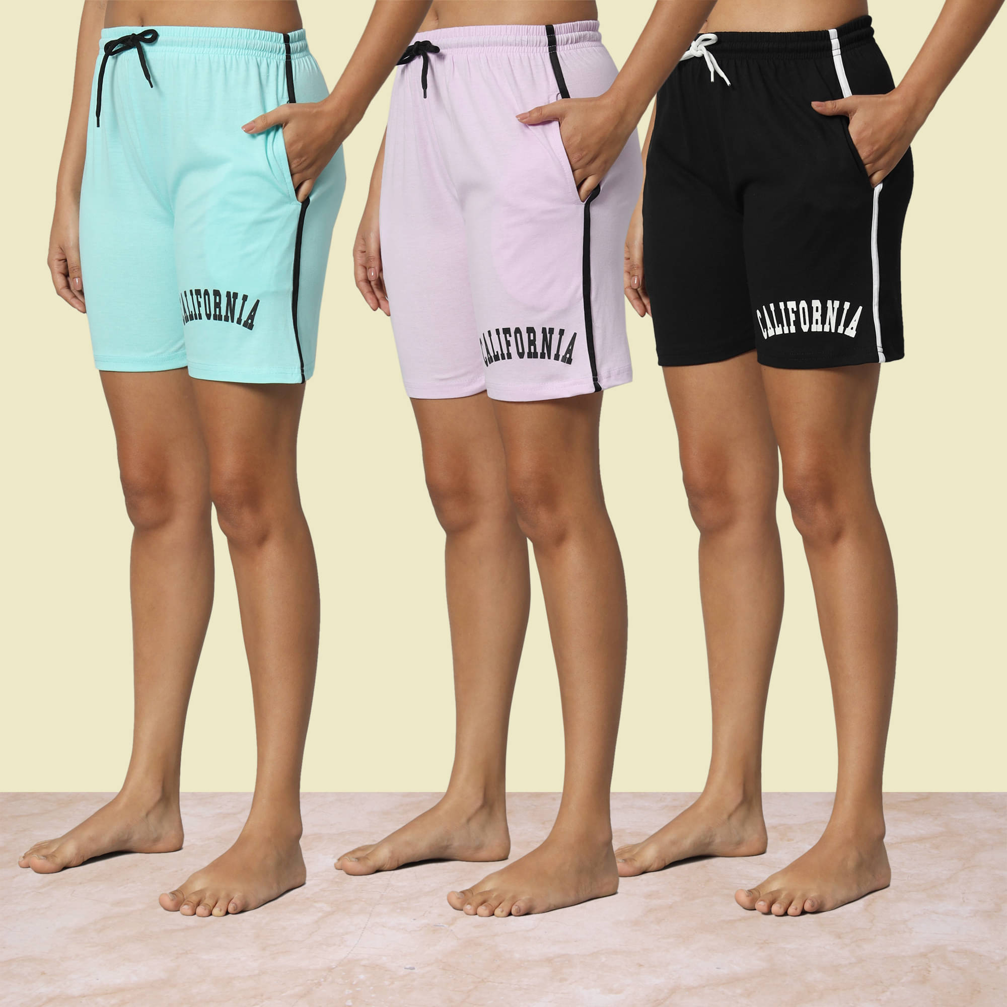     			DUCOHIVE Cotton Blend Bermuda - Multicolor 5 Pack of 3