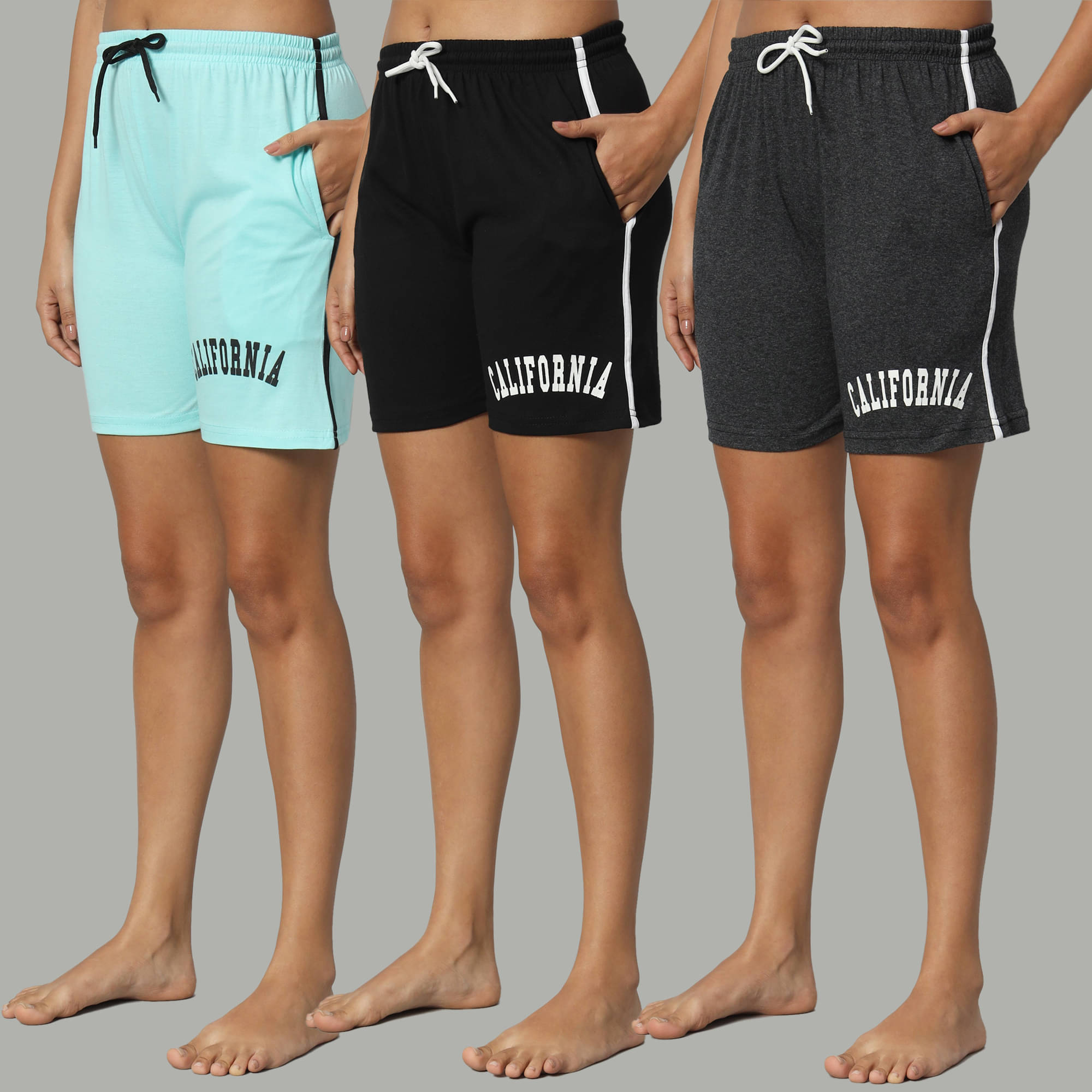     			DUCOHIVE Cotton Blend Bermuda - Multicolor 5 Pack of 3