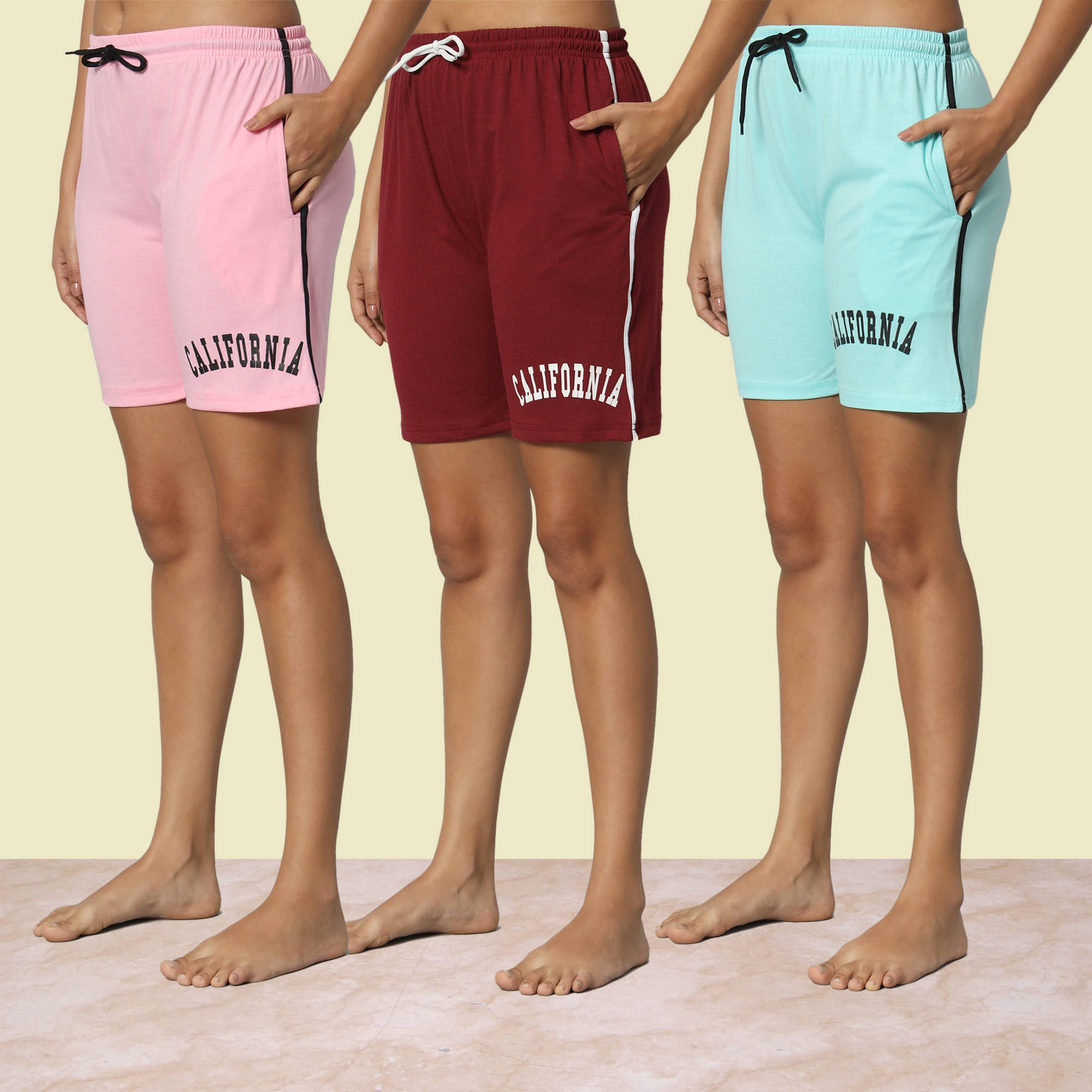     			DUCOHIVE Cotton Blend Bermuda - Multicolor 13 Pack of 3