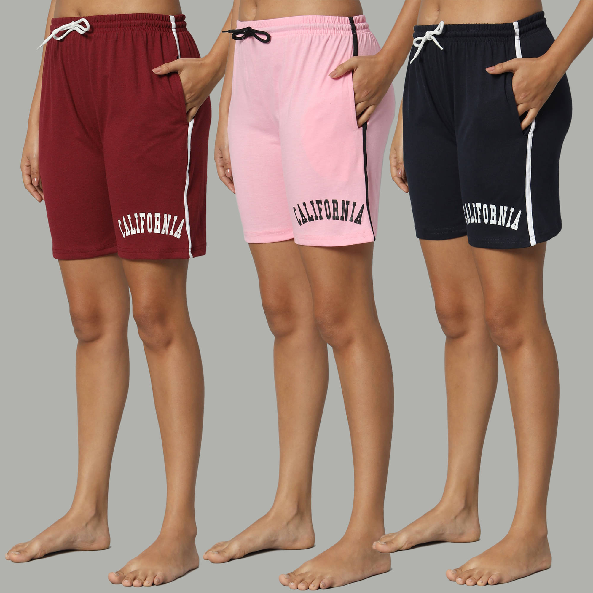     			DUCOHIVE Cotton Blend Bermuda - Multicolor 6 Pack of 3