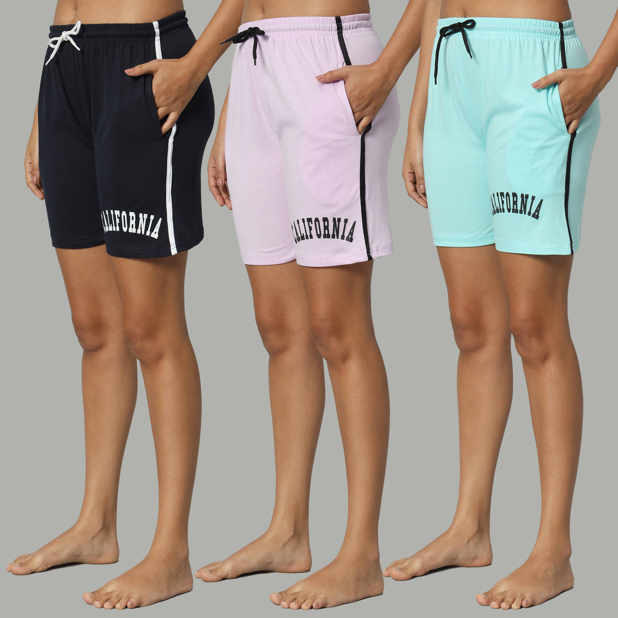     			DUCOHIVE Cotton Blend Bermuda - Multicolor 2 Pack of 3