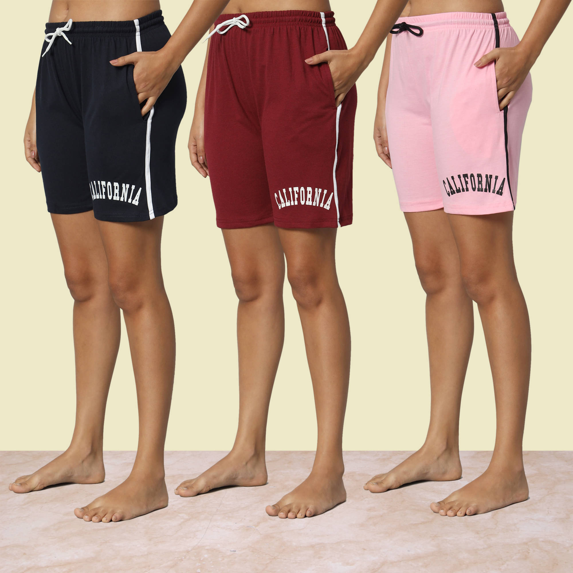     			DUCOHIVE Cotton Blend Bermuda - Multicolor 4 Pack of 3