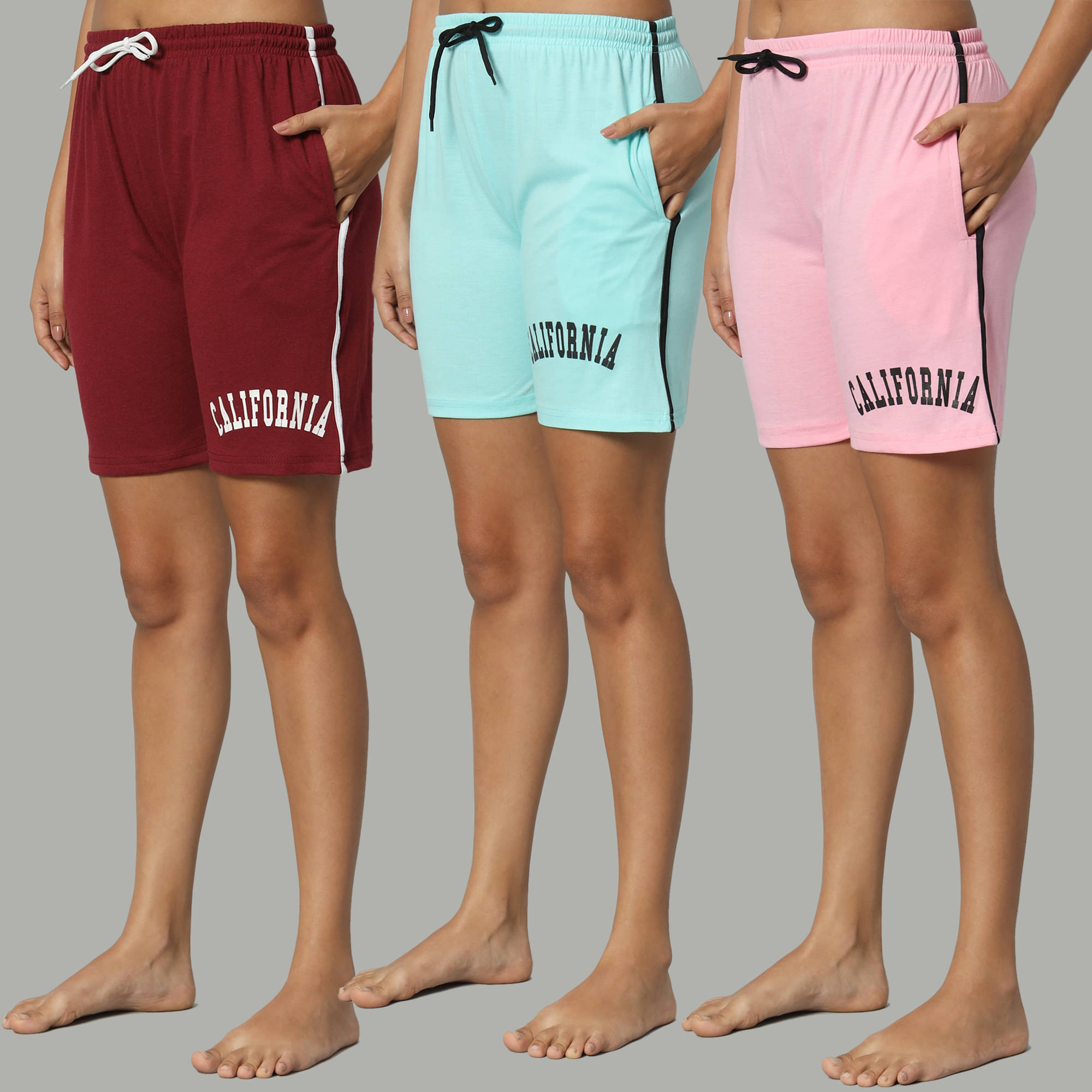     			DUCOHIVE Cotton Blend Bermuda - Multicolor 11 Pack of 3