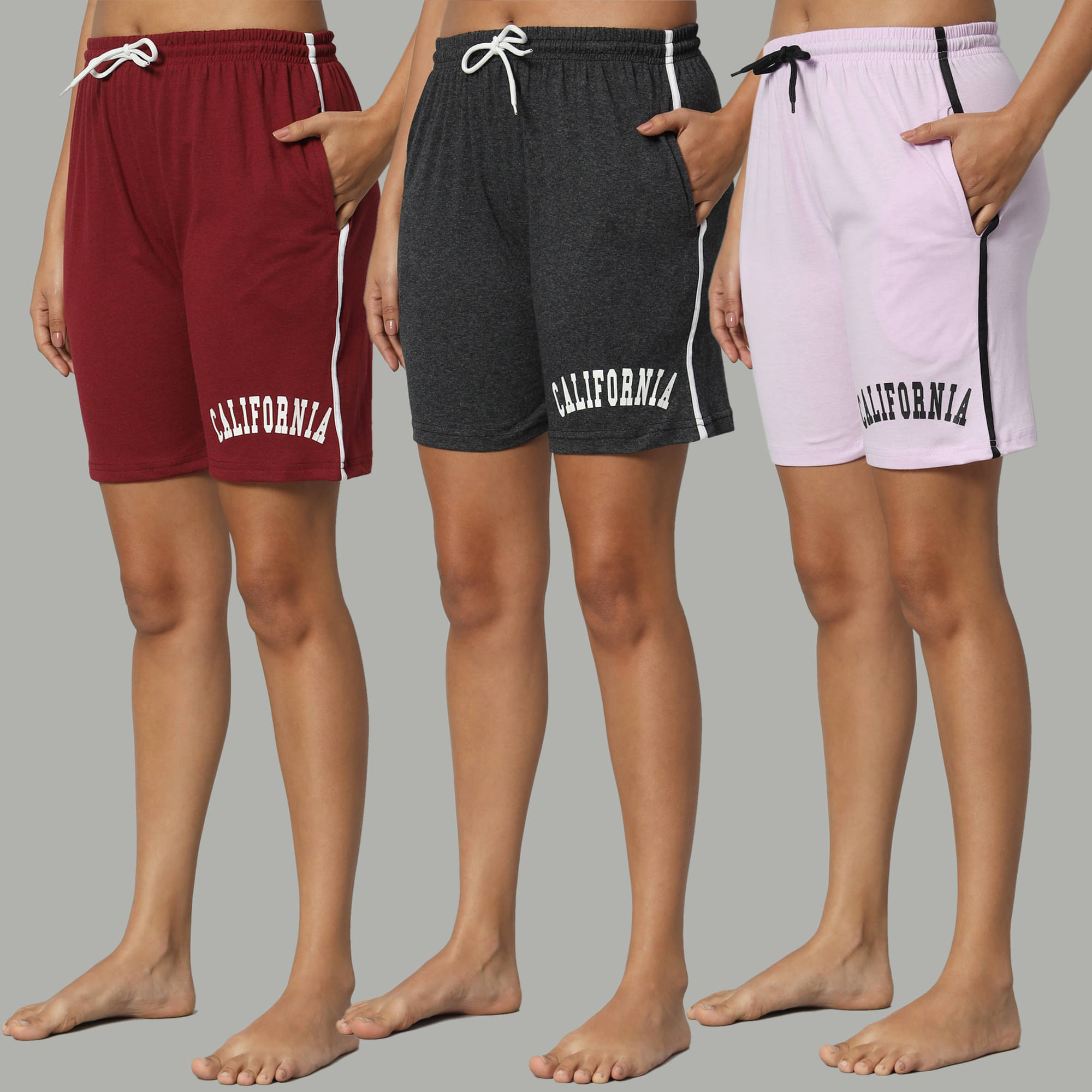     			DUCOHIVE Cotton Blend Bermuda - Multicolor 5 Pack of 3