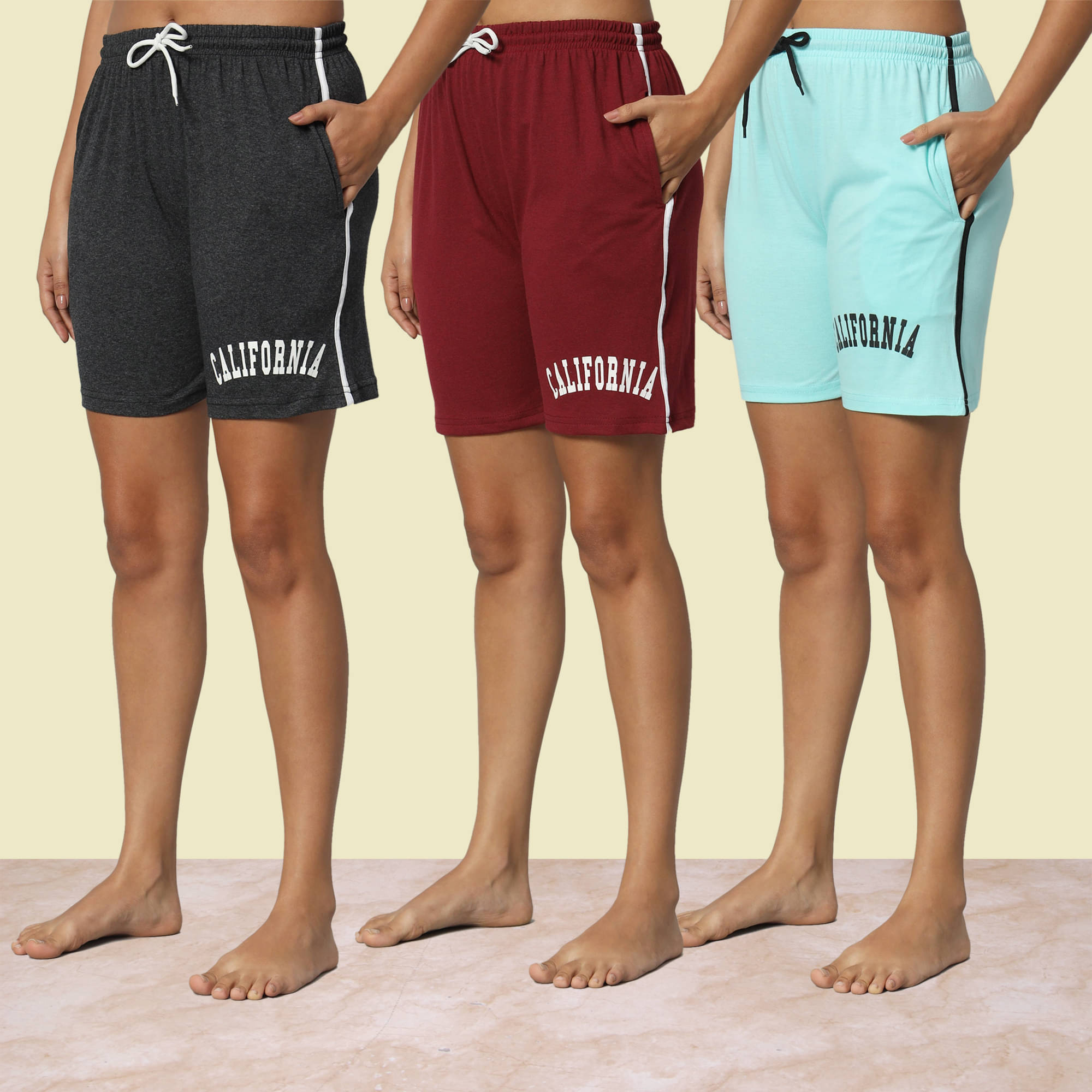     			DUCOHIVE Cotton Blend Bermuda - Multicolor 9 Pack of 3