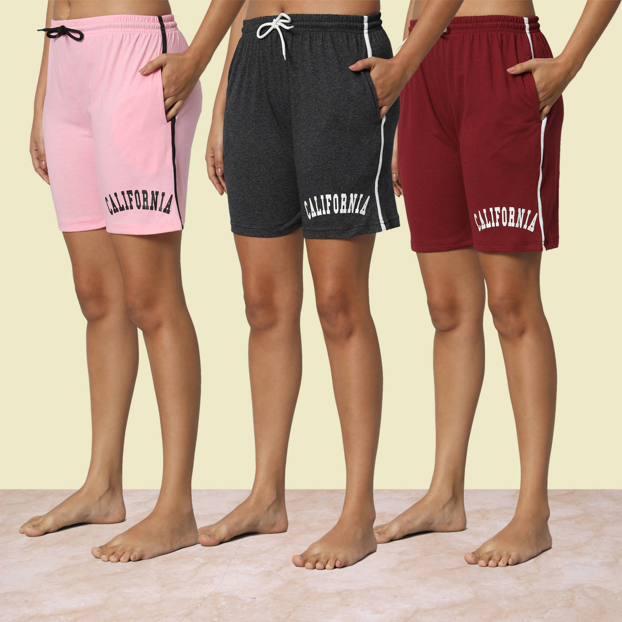     			DUCOHIVE Cotton Blend Bermuda - Multicolor 13 Pack of 3