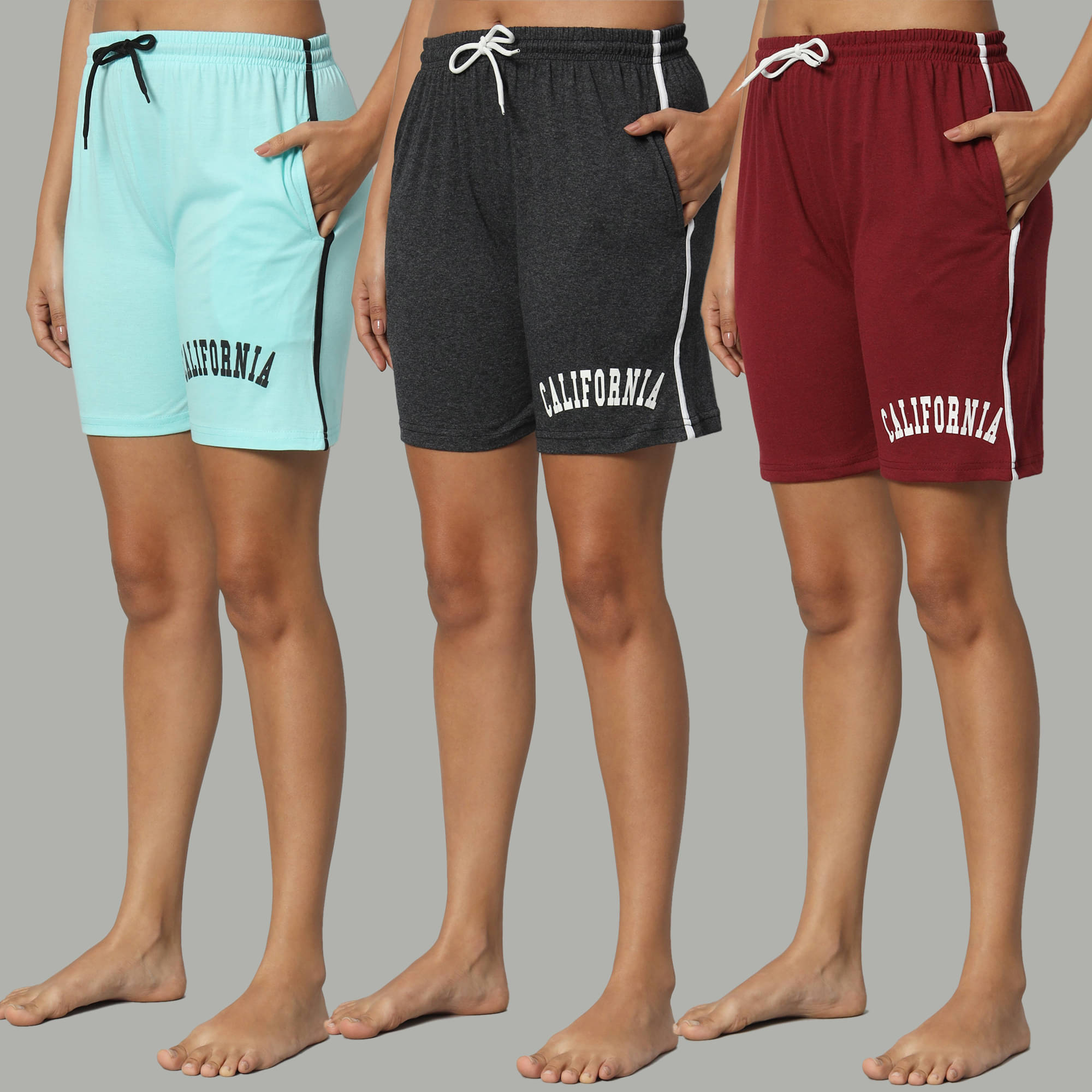     			DUCOHIVE Cotton Blend Bermuda - Multicolor 9 Pack of 3
