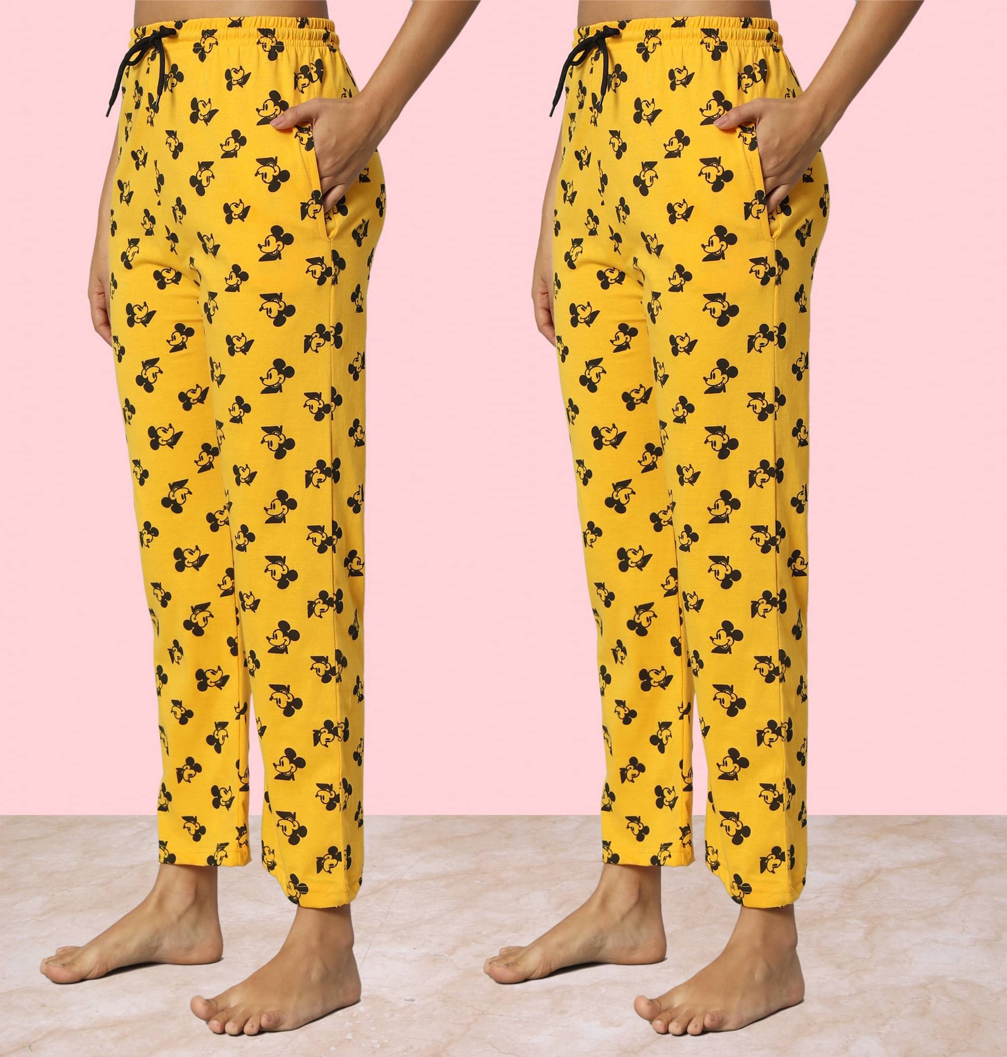     			DUCOHIVE Multicolor Cotton Women's Nightwear Pyjama ( Pack of 2 )