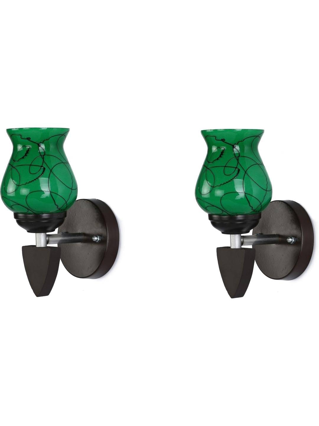     			1st Time Green Up Light Wall Lamp ( Pack of 2 )