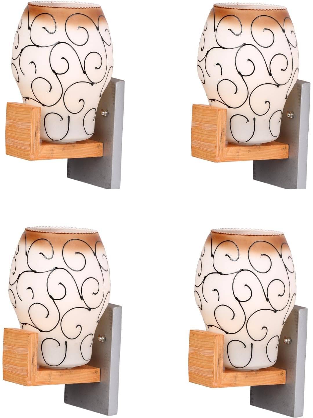     			1st Time Multicolor Swing Arm Wall Light ( Pack of 4 )