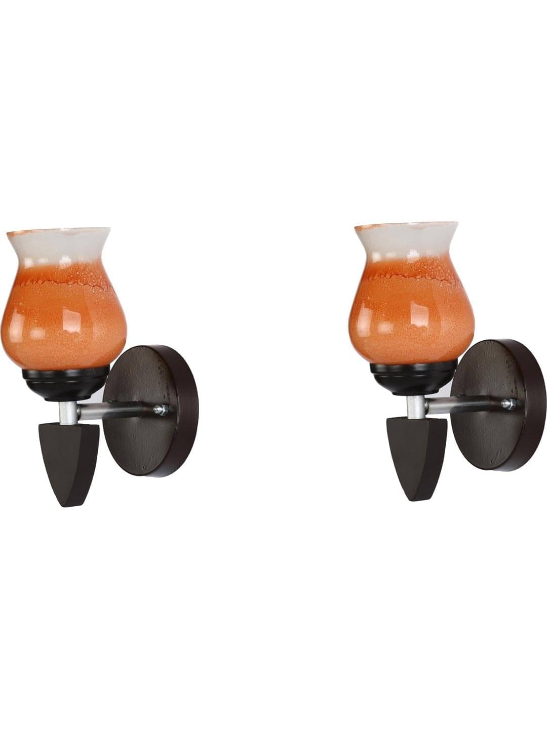     			1st Time Orange Up Light Wall Lamp ( Pack of 2 )