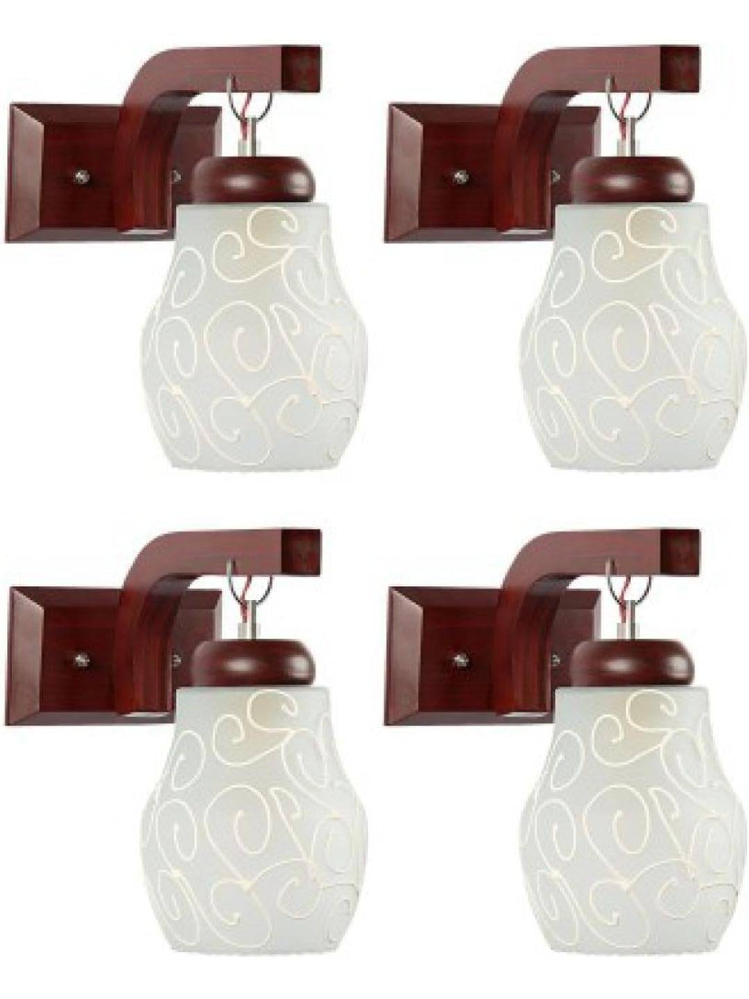     			1st Time White Down Light Wall Lamp ( Pack of 4 )