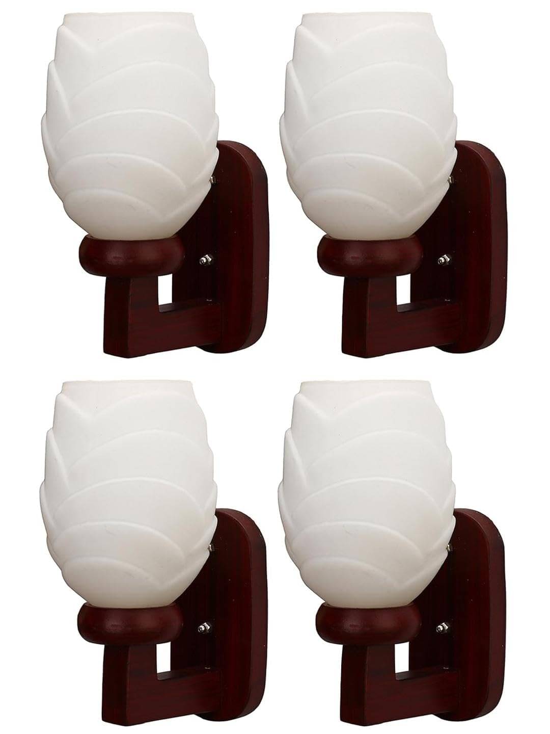     			1st Time White Up Light Wall Lamp ( Pack of 4 )