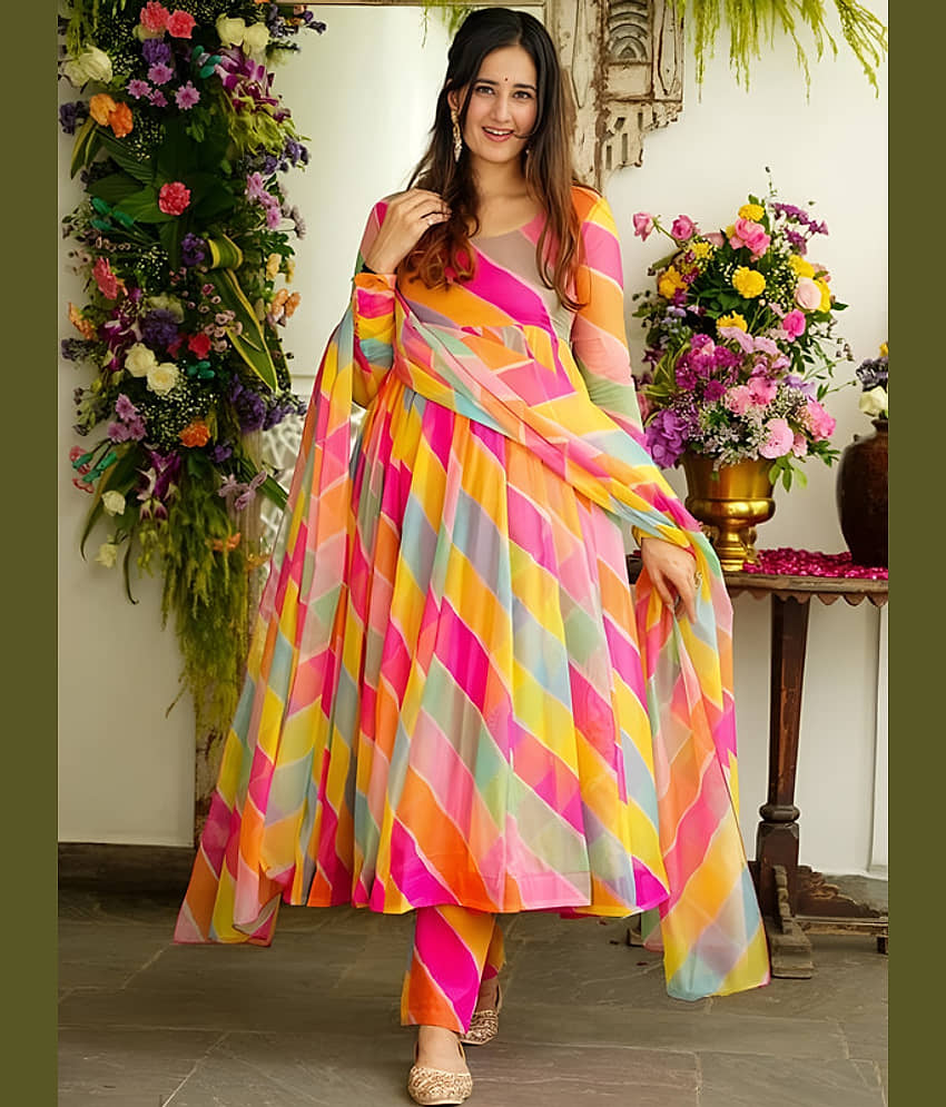 AK FASHION MALL Pack of 1 Georgette Printed Straight Women's Kurti - ( Multicoloured ) - Kurtis, Tunics | Buy online on ZillyBuy