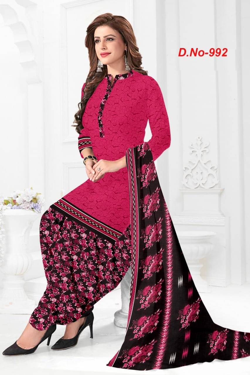     			ANNAPURNA CREATION Unstitched Crepe Printed Dress Material - Pink ( Pack of 1 )