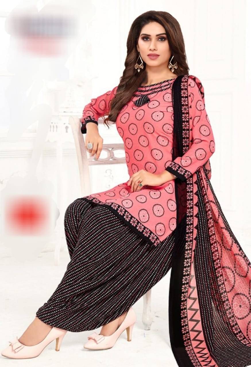     			ANNAPURNA CREATION Unstitched Crepe Printed Dress Material - Peach ( Pack of 1 )