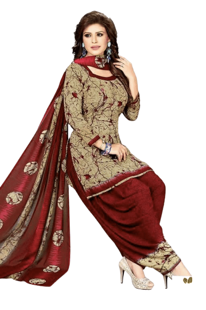 ANNAPURNA CREATION Unstitched Crepe Printed Dress Material - Red ( Pack of 1 ) ANNAPURNA CREATION Unstitched Crepe Printed Dress Material - Red ( Pack of 1 )