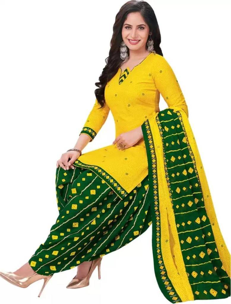 ANNAPURNA CREATION Unstitched Crepe Printed Dress Material - Yellow ( Pack of 1 ) ANNAPURNA CREATION Unstitched Crepe Printed Dress Material - Yellow ( Pack of 1 )