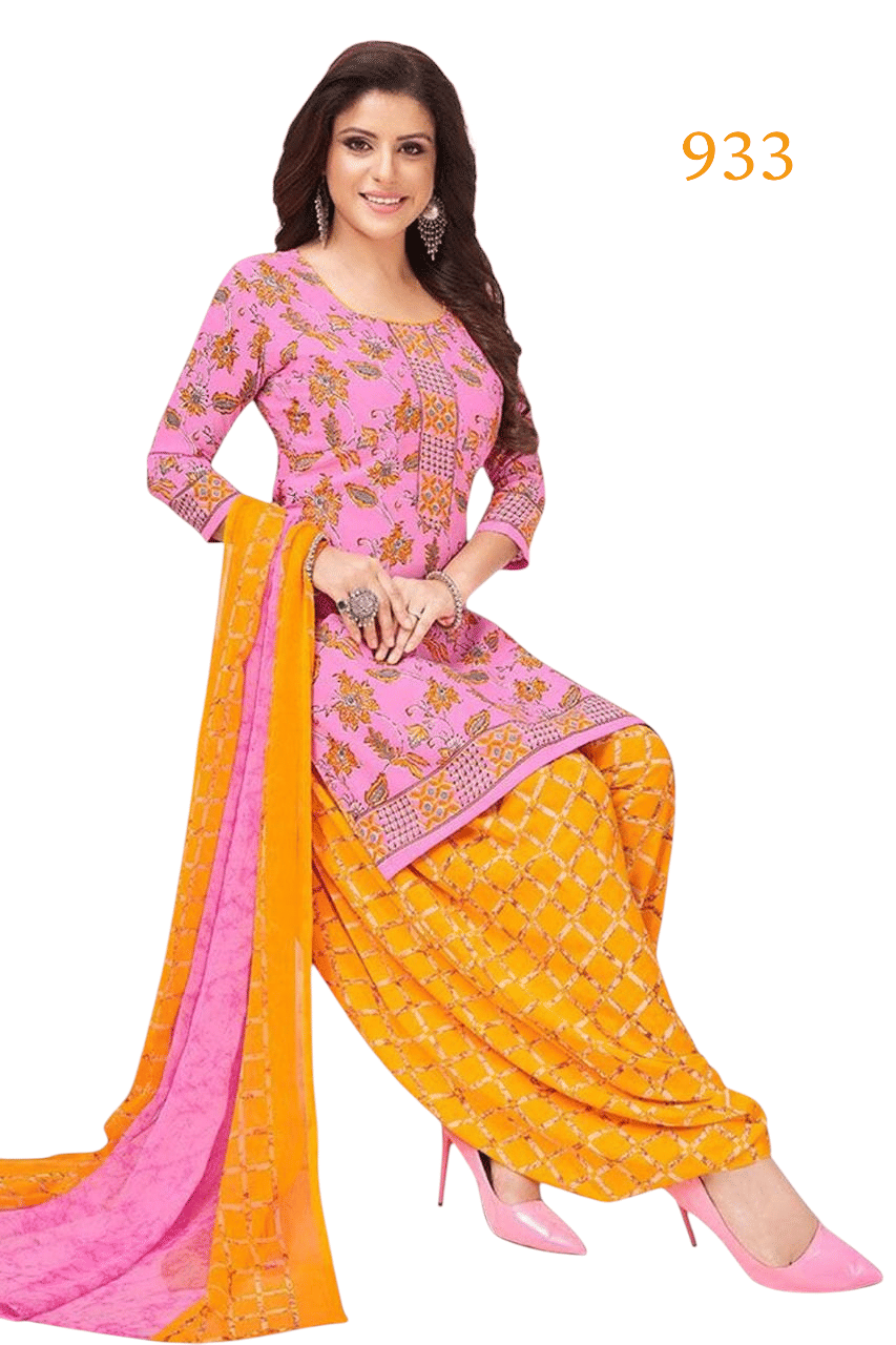     			ANNAPURNA CREATION Unstitched Crepe Printed Dress Material - Pink ( Pack of 1 )