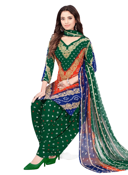 ANNAPURNA CREATION Unstitched Crepe Printed Dress Material - Green ( Pack of 1 ) ANNAPURNA CREATION Unstitched Crepe Printed Dress Material - Green ( Pack of 1 )