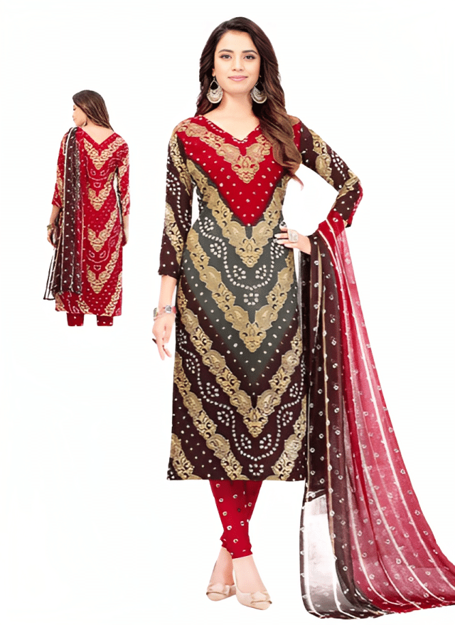 ANNAPURNA CREATION Unstitched Crepe Printed Dress Material - Maroon ( Pack of 1 ) ANNAPURNA CREATION Unstitched Crepe Printed Dress Material - Maroon ( Pack of 1 )