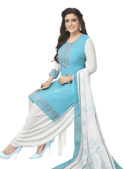 ANNAPURNA CREATION Unstitched Crepe Printed Dress Material - Blue ( Pack of 1 ) ANNAPURNA CREATION Unstitched Crepe Printed Dress Material - Blue ( Pack of 1 )
