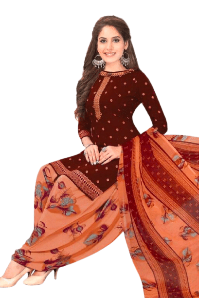 ANNAPURNA CREATION Unstitched Crepe Printed Dress Material - Maroon ( Pack of 1 ) ANNAPURNA CREATION Unstitched Crepe Printed Dress Material - Maroon ( Pack of 1 )