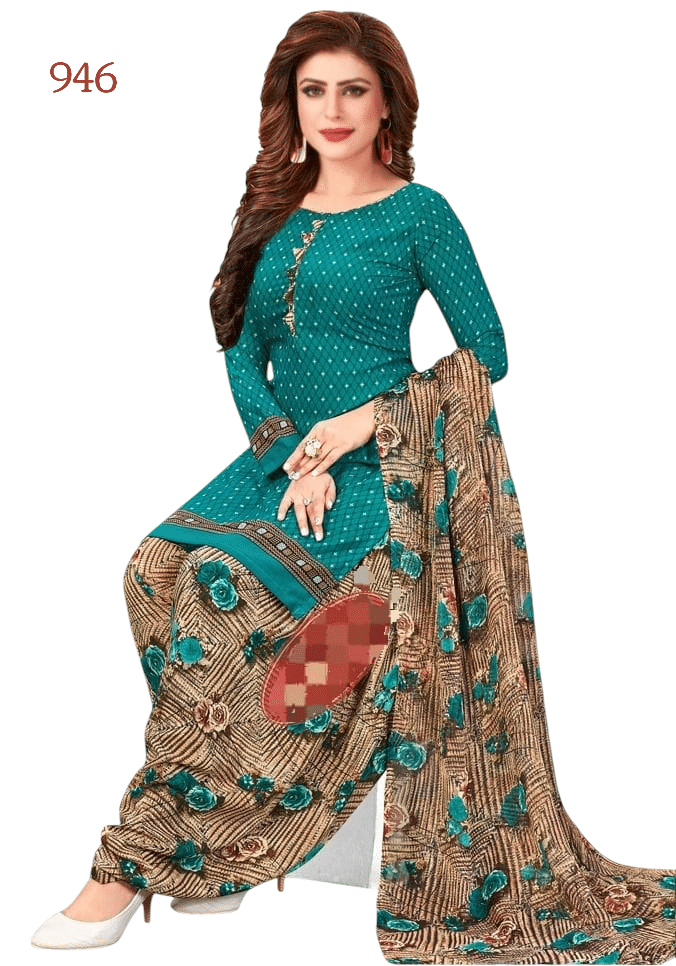 ANNAPURNA CREATION Unstitched Crepe Printed Dress Material - Sea Green ( Pack of 1 ) ANNAPURNA CREATION Unstitched Crepe Printed Dress Material - Sea Green ( Pack of 1 )