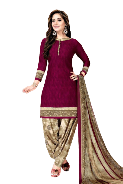 ANNAPURNA CREATION Unstitched Crepe Self Design Dress Material - Maroon ( Pack of 1 ) ANNAPURNA CREATION Unstitched Crepe Self Design Dress Material - Maroon ( Pack of 1 )