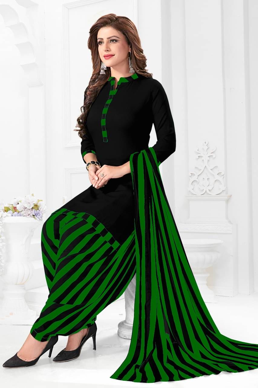 ANNAPURNA CREATION Unstitched Crepe Solid Dress Material - Green ( Pack of 1 ) ANNAPURNA CREATION Unstitched Crepe Solid Dress Material - Green ( Pack of 1 )