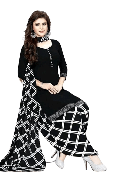     			ANNAPURNA CREATION Unstitched Crepe Solid Dress Material - Black ( Pack of 1 )