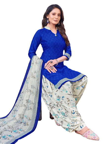 ANNAPURNA CREATION Unstitched Crepe Solid Dress Material - Blue ( Pack of 1 ) ANNAPURNA CREATION Unstitched Crepe Solid Dress Material - Blue ( Pack of 1 )