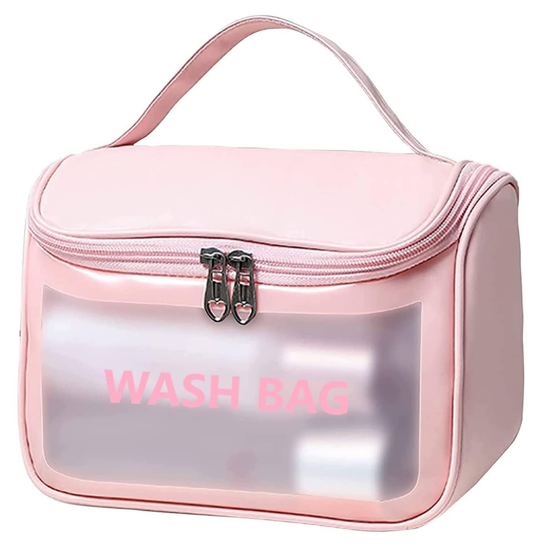     			ATIPRIYA Pink Waterproof Leather Makeup Organizer