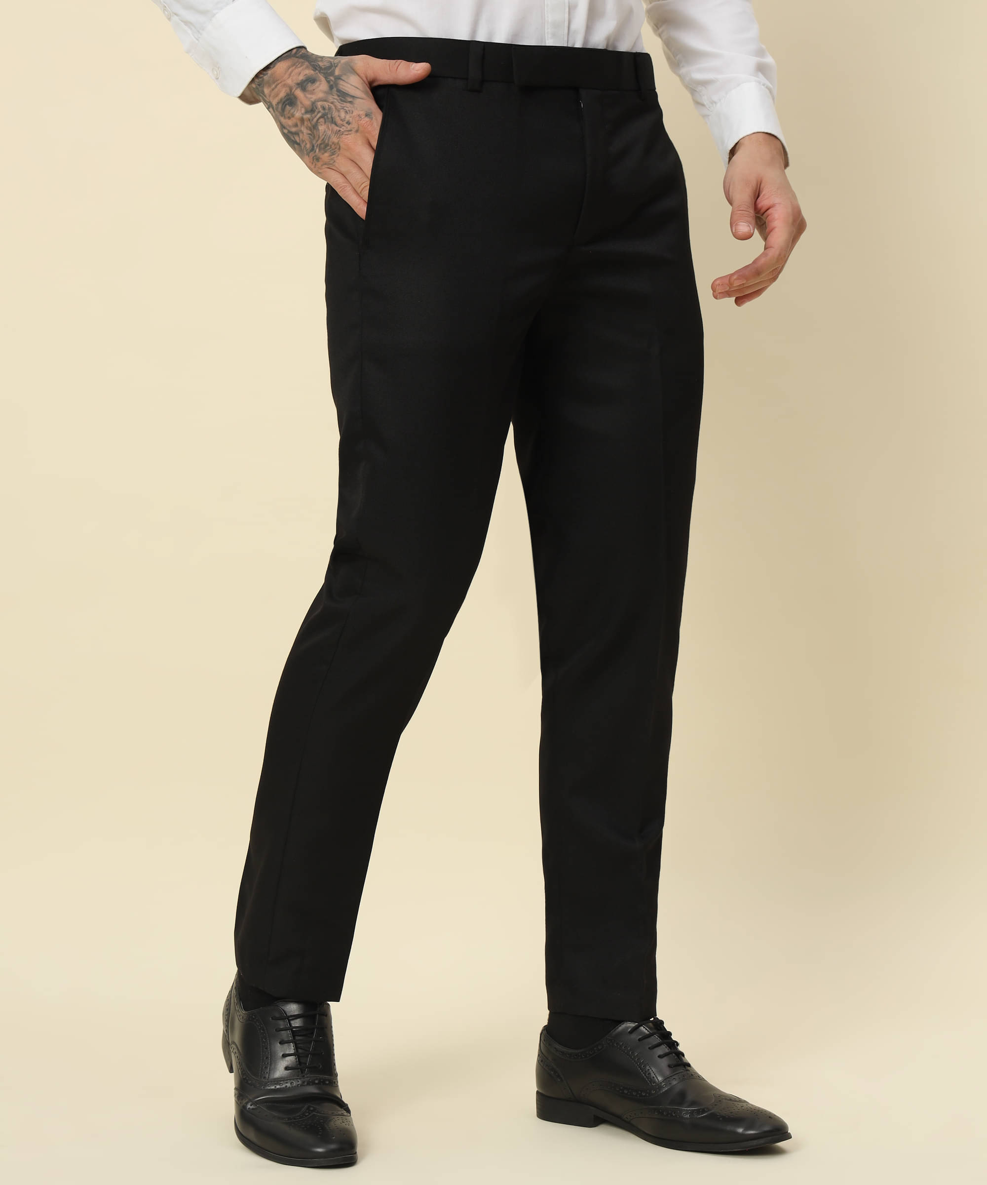 BRYLES Regular Flat Men's Formal Trouser - Navy Blue ( Pack of 1 ) BRYLES Regular Flat Men's Formal Trouser - Navy Blue ( Pack of 1 )