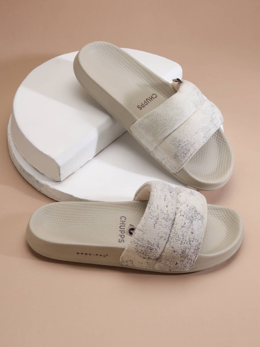     			CHUPPS Beige Women's Slide Flip Flop