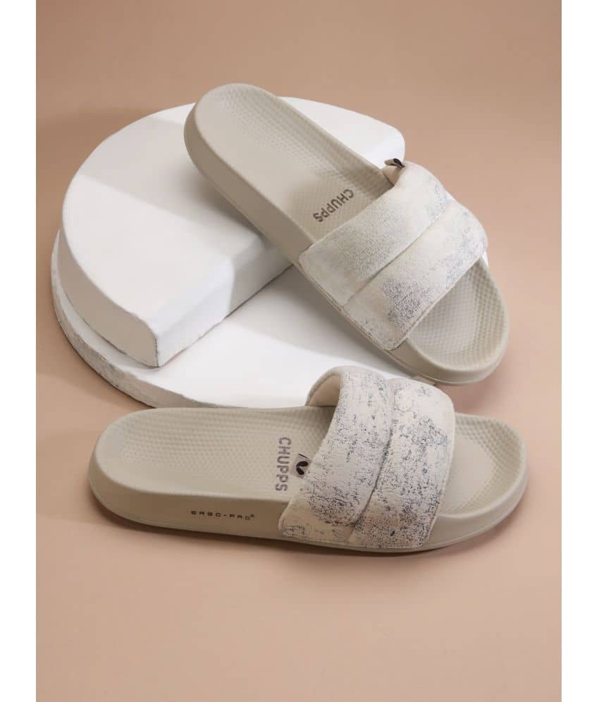 CHUPPS Beige Women's Slide Flip Flop