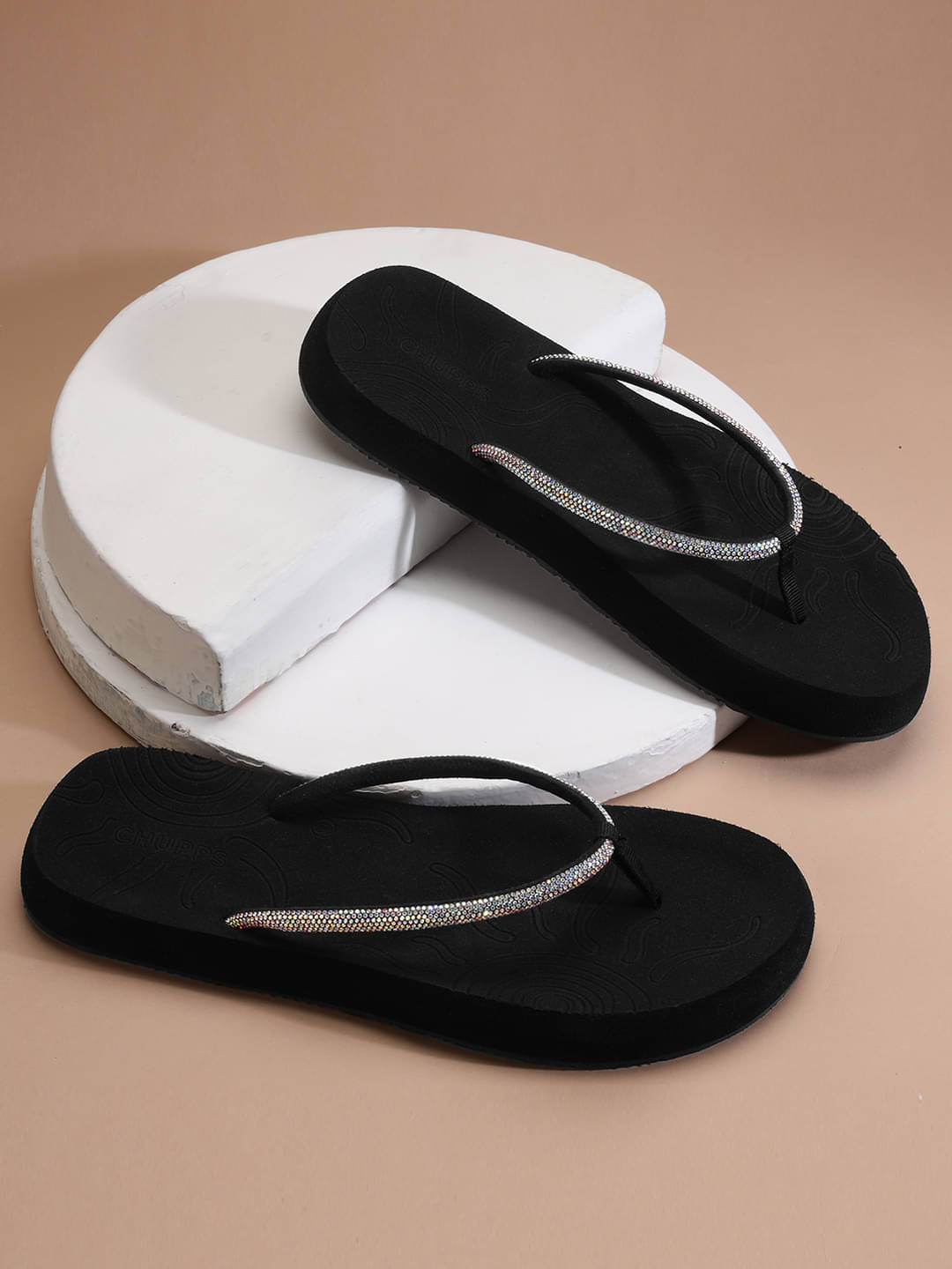     			CHUPPS Black Women's Daily Slipper