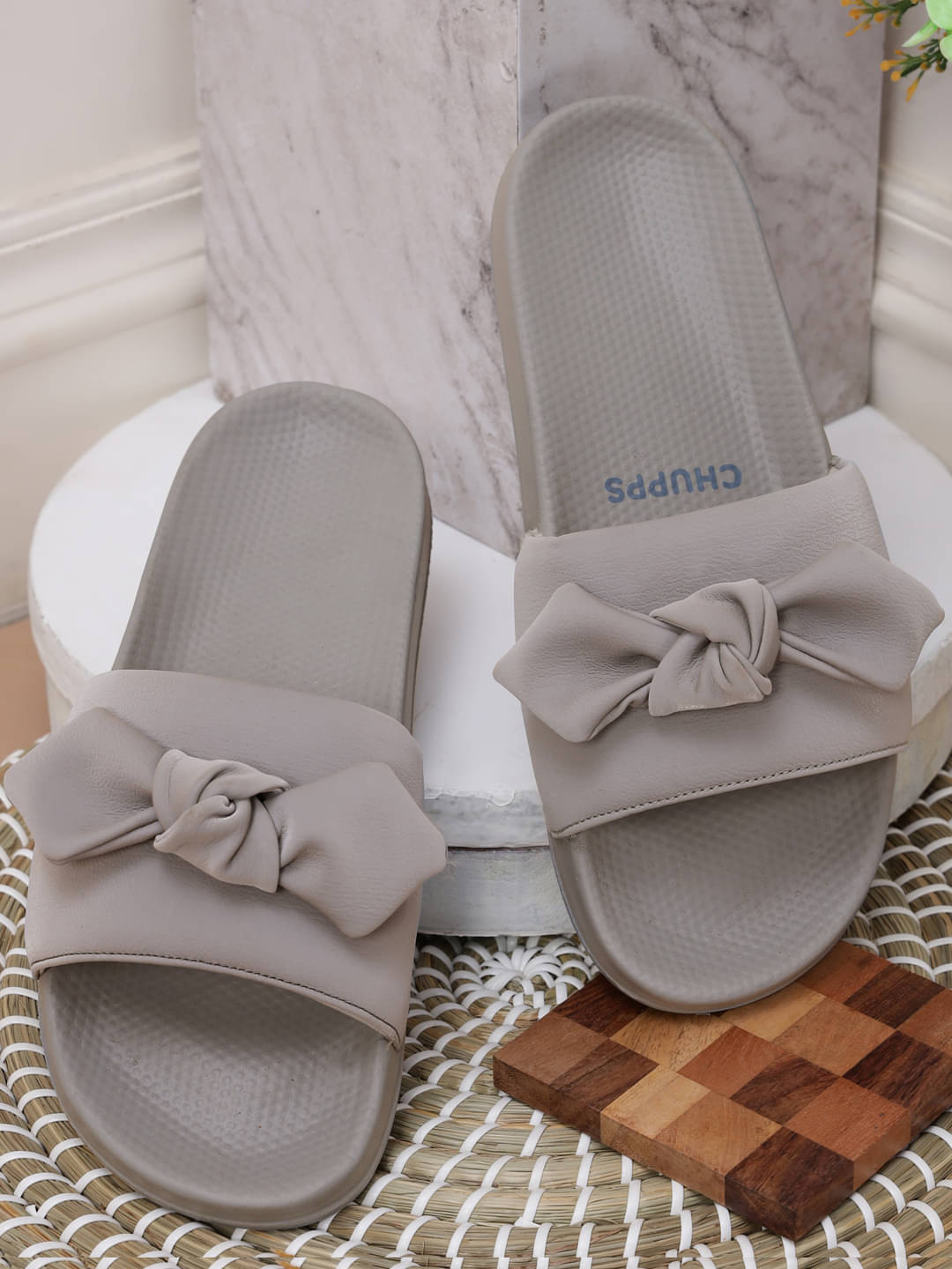     			CHUPPS Grey Women's Slide Flip Flop