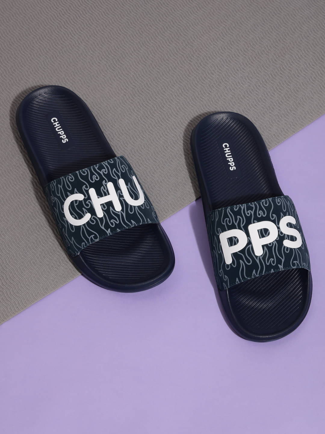     			CHUPPS Navy Men's Slide Flip Flop