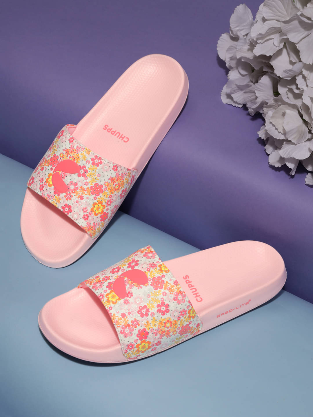     			CHUPPS Pink Women's Slide Flip Flop