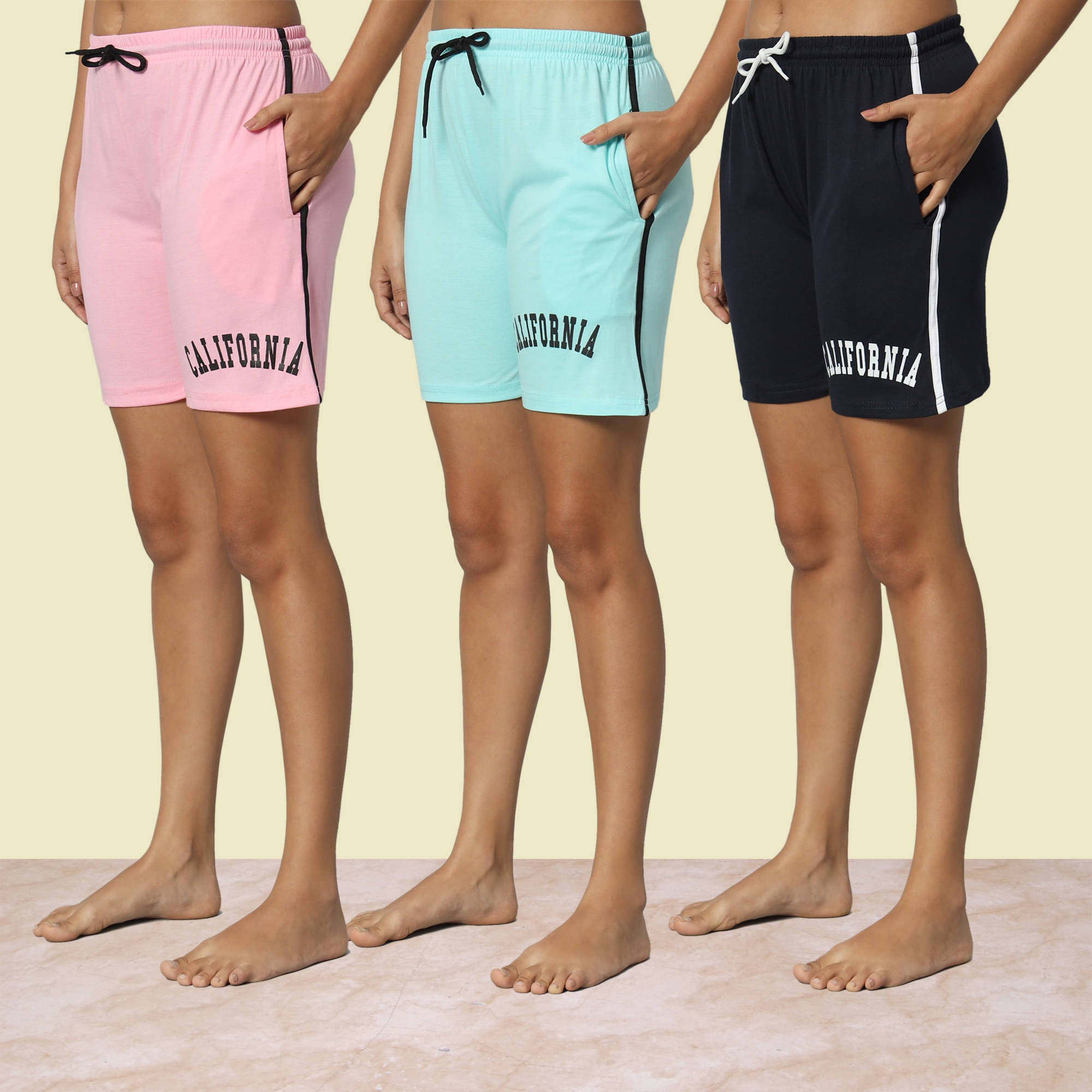     			DUCOHIVE Cotton Blend Bermuda - Multicolor 11 Pack of 3