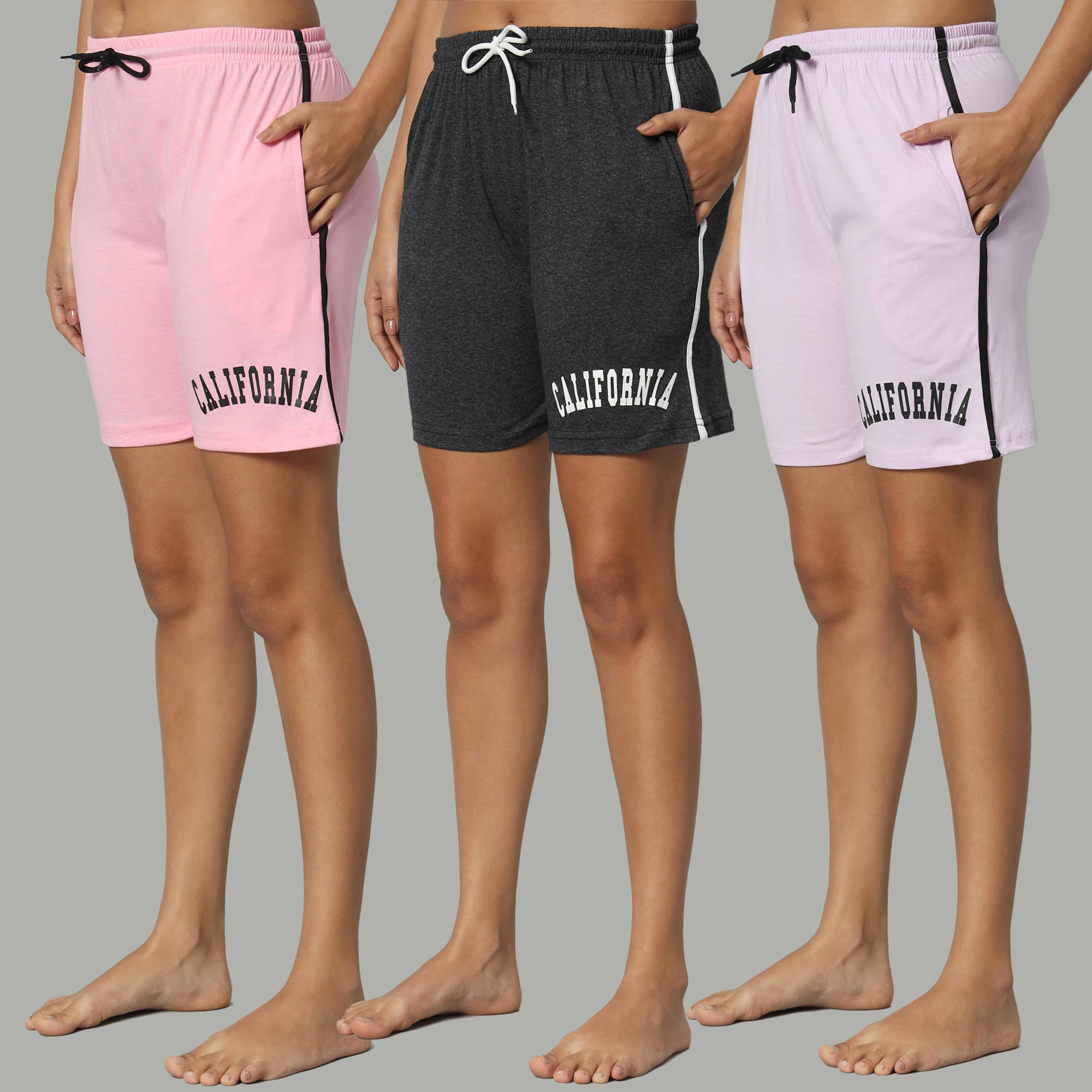     			DUCOHIVE Cotton Blend Bermuda - Multicolor 6 Pack of 3